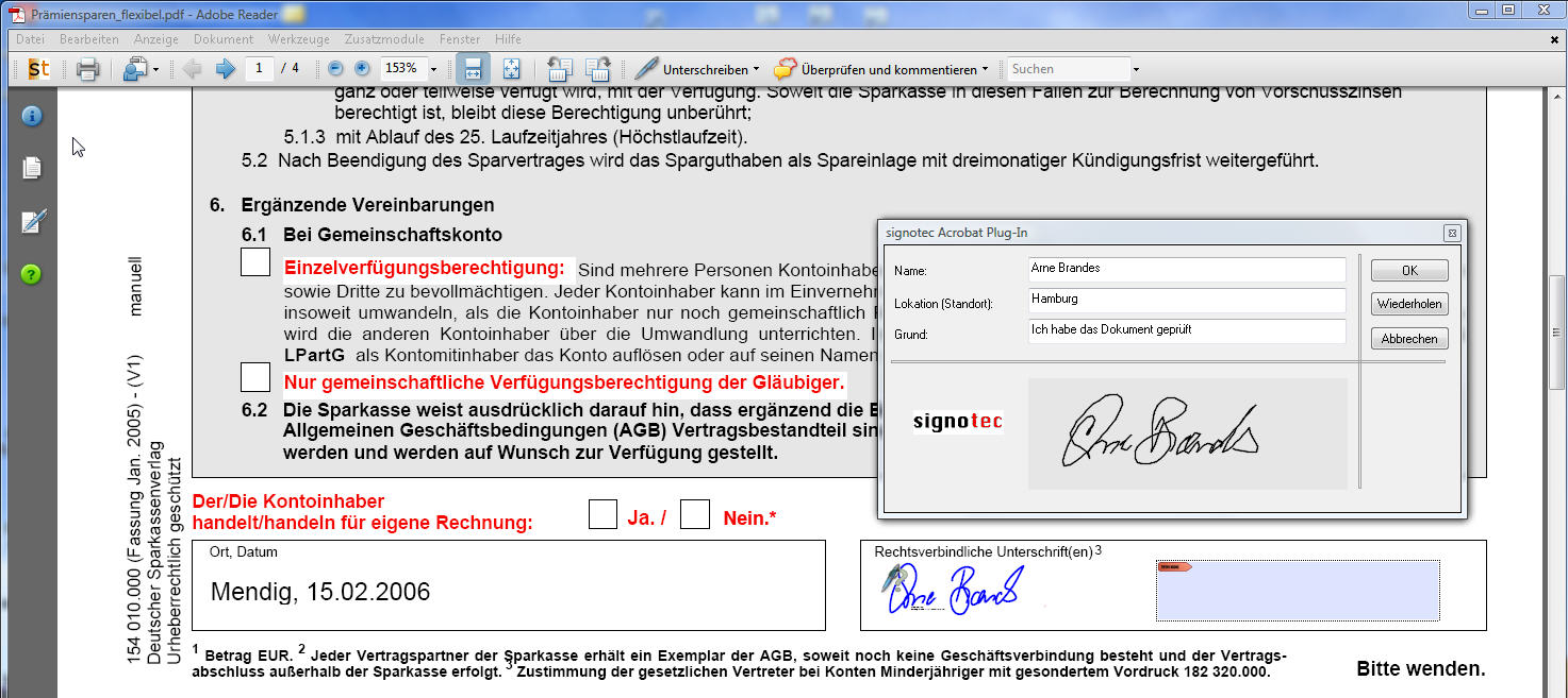 Adobe Reader Signature Plug-In