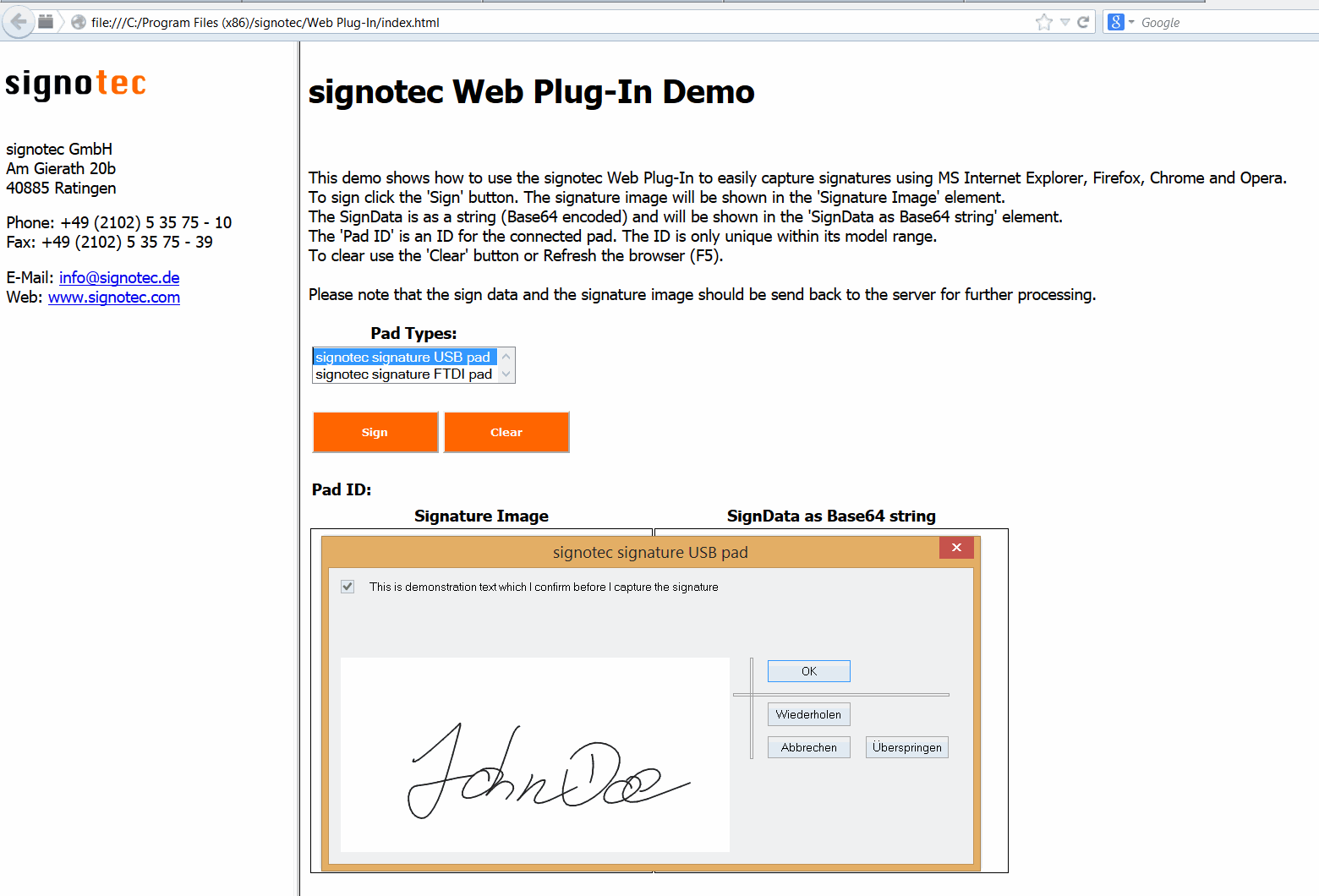 Web Plug-In it is easy for integrators